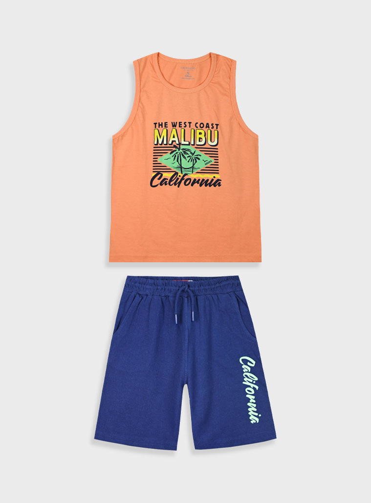 Set with print for boys | BLUE