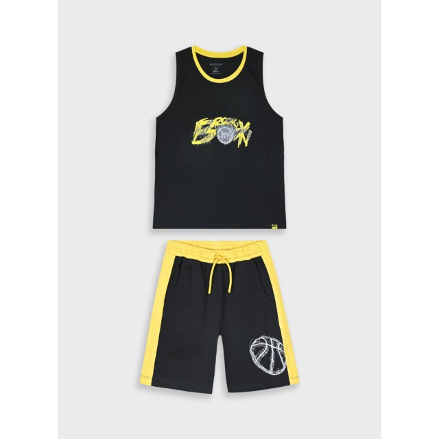 Σετ με τύπωμα για αγόρι | ΜΑΥΡΟ