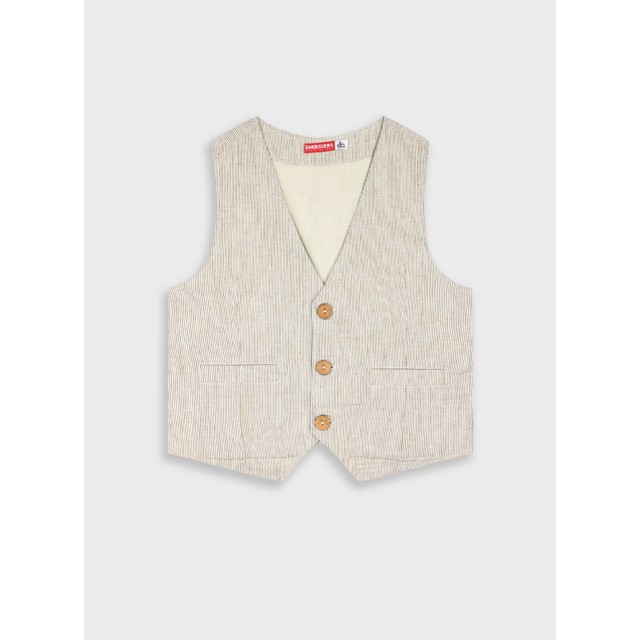 Striped vest | BEIGE