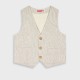 Striped vest | BEIGE