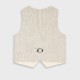 Striped vest | BEIGE