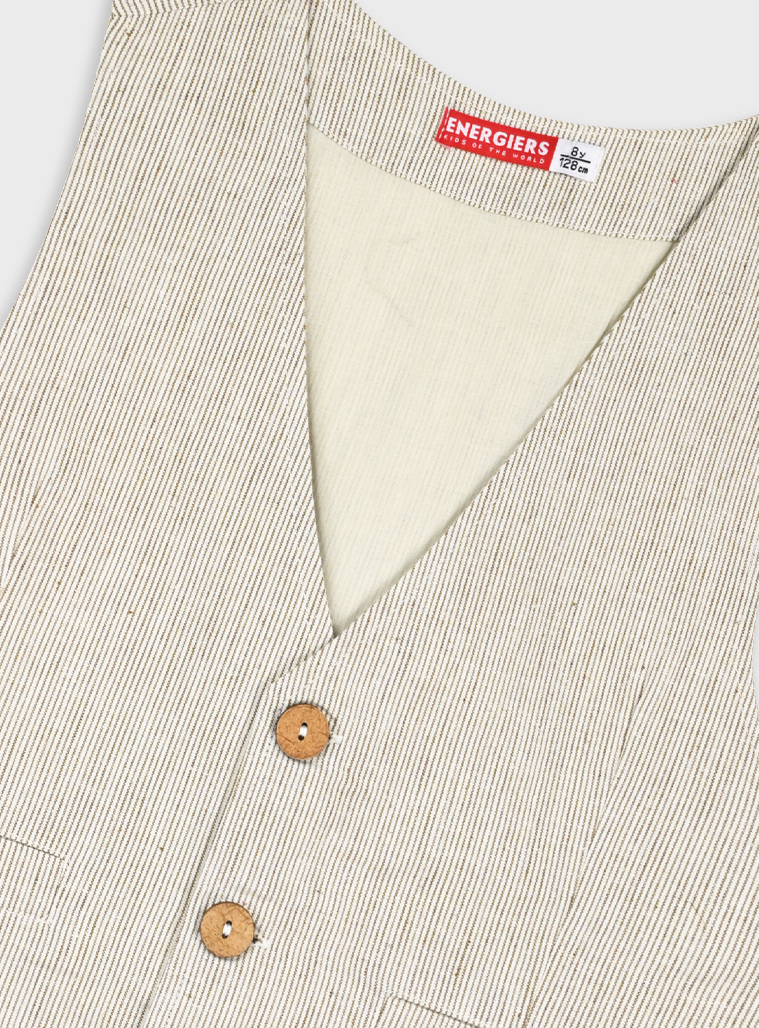 Striped vest | BEIGE