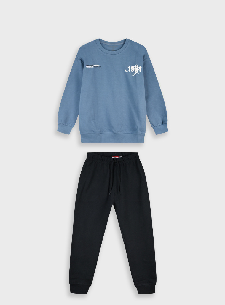 Σετ φούτερ φόρμα | ΜΑΥΡΟ