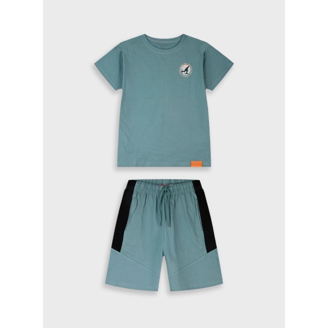 Set with print | SMOKE GREEN