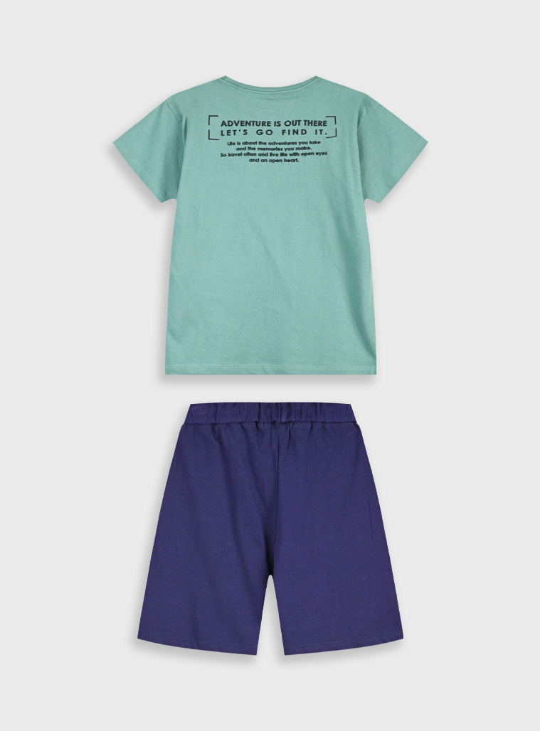 Set with print | Blu navy