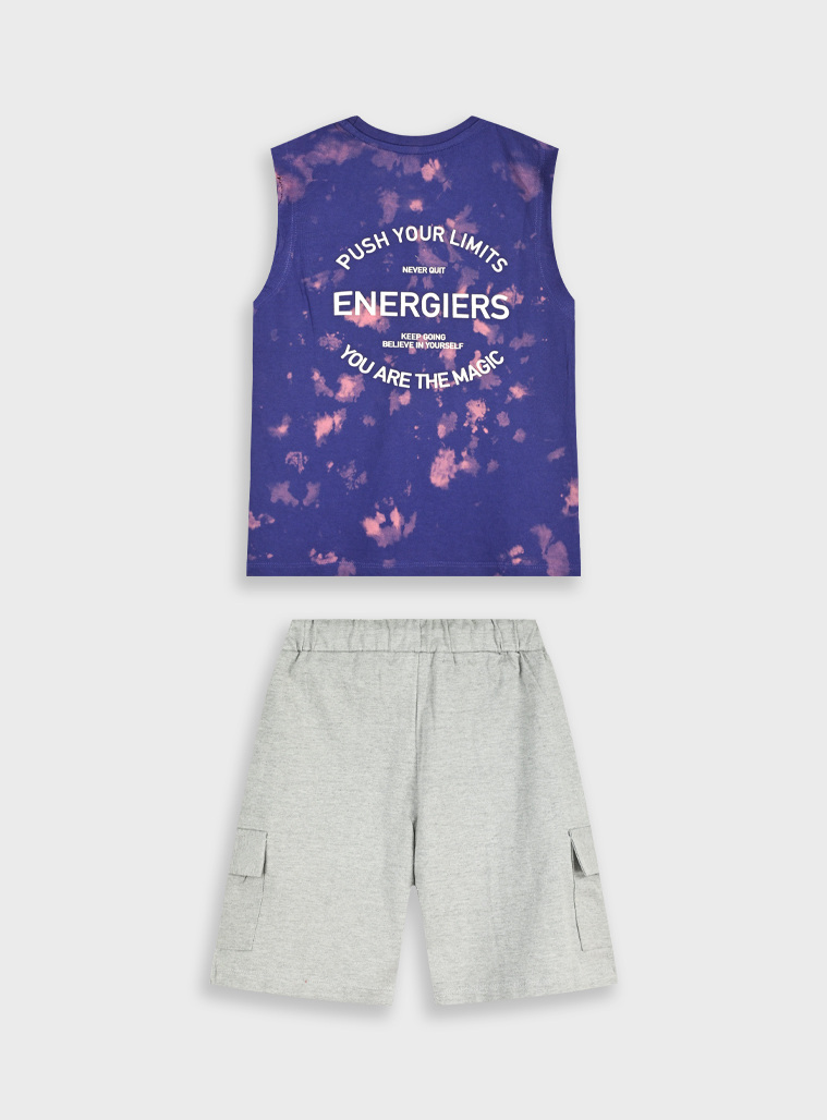 Set with print | GREY MELANGE