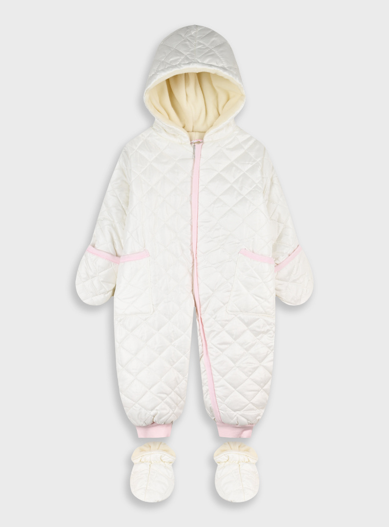 Καπιτονέ φόρμα εξόδου για κορίτσι (3 - 24 μηνών) | ΡΟΖ