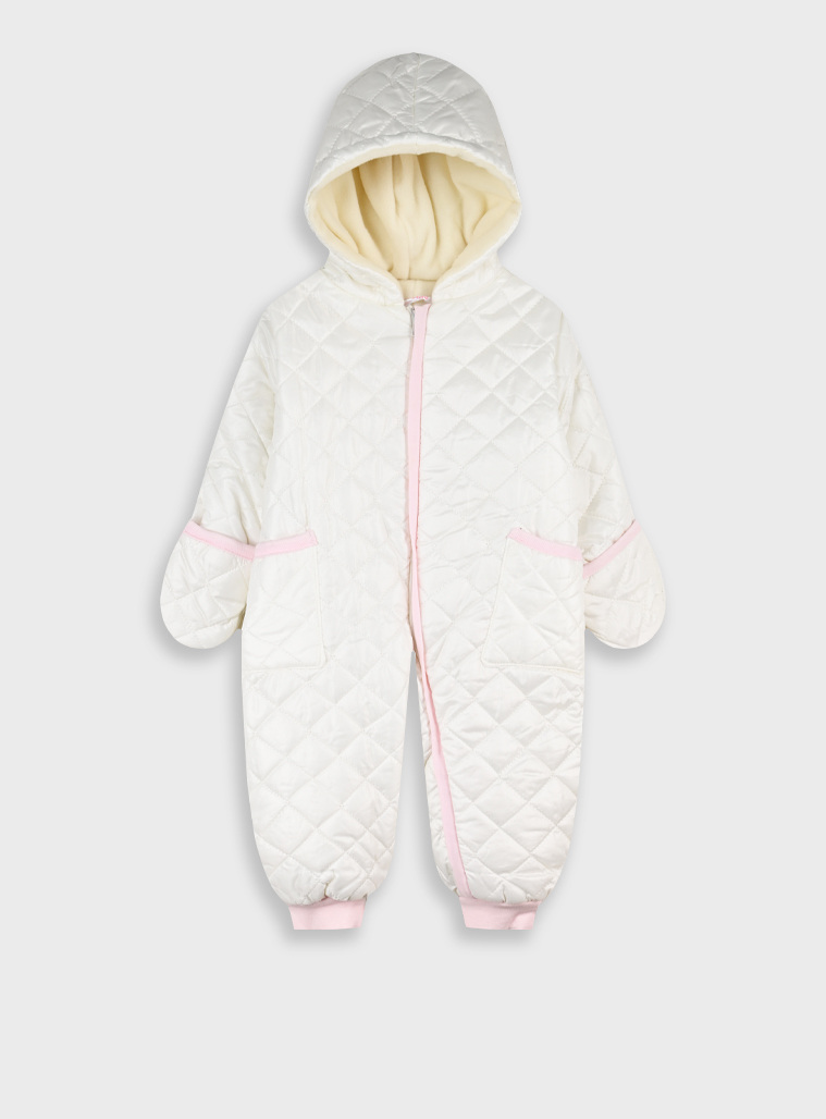 Καπιτονέ φόρμα εξόδου για κορίτσι (3 - 24 μηνών) | ΡΟΖ