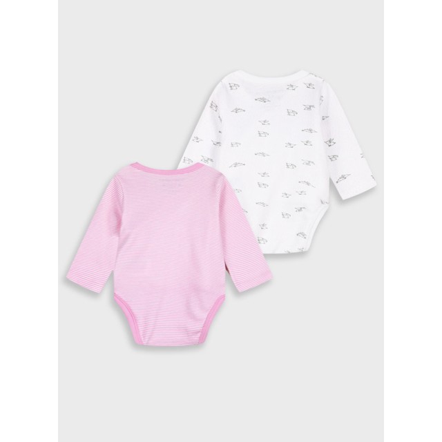 Energiers σετ 2τμχ φορμάκι για βρεφικό κορίτσι (0-15 μηνών) | ΛΕΥΚΟ