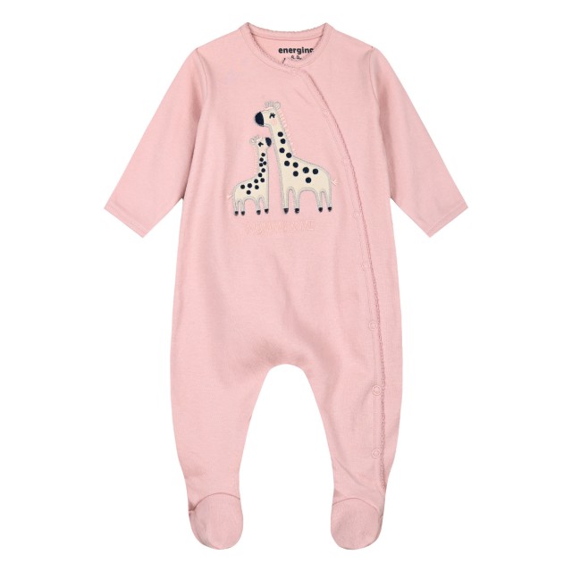 Baby cotton bodysuit with easy opening (3-24 Months) | ROSE PETAL