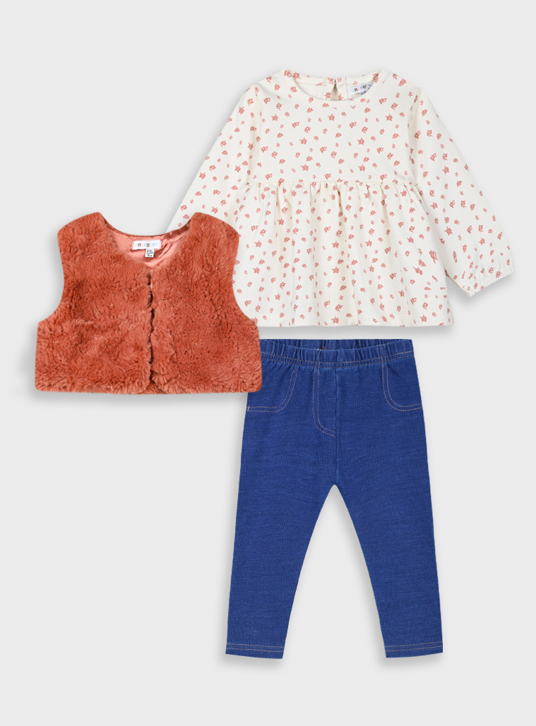 Βρεφικό σετ 3 τεμαχίων | ΜΠΛΕ ΤΖΗΝ Βρεφικό σετ 3 τεμαχίων | ΜΠΛΕ ΤΖΗΝ