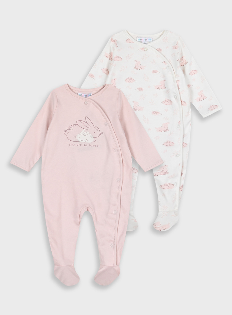 Βρεφικό σετ 2 τεμάχια βαμβακερά φορμάκια για κορίτσι | ΡΟΖ Βρεφικό σετ 2 τεμάχια βαμβακερά φορμάκια για κορίτσι | ΡΟΖ