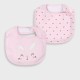 Set of 2 bibs for baby girls | POWDER