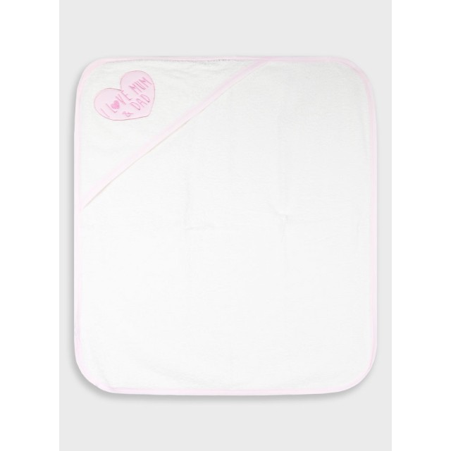 Energiers βρεφική μπουρνοζοπετσετα για κορίτσι | ΛΕΥΚΟ