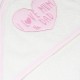 Energiers baby bath towel for girls | WHITE