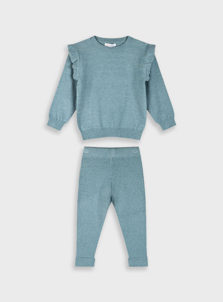 Knit set for baby girls (6 - 24 months) | MINT GREEN Knit set for baby girls (6 - 24 months) | MINT GREEN