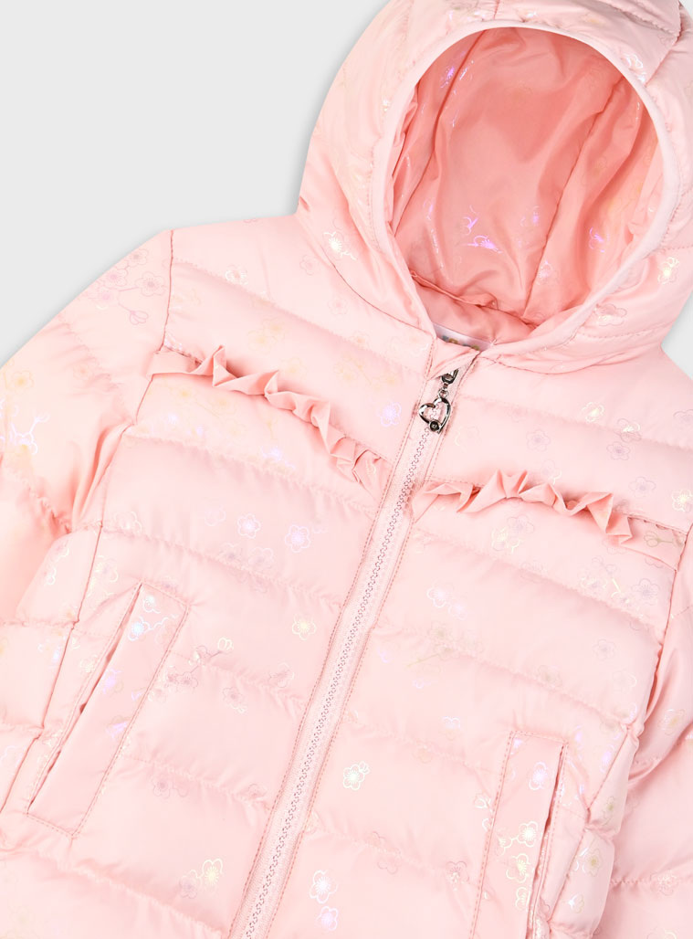 Baby quilted coat for girls (6 months - 3 years) | PINK Baby quilted coat for girls (6 months - 3 years) | PINK