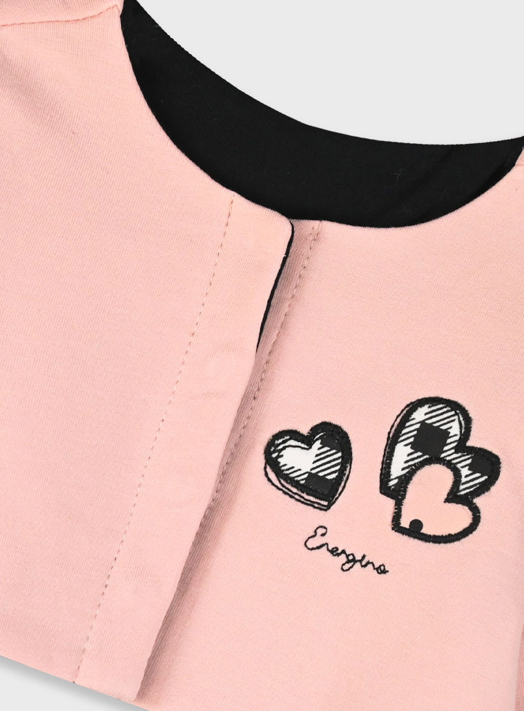 Baby double face bolero for girls (3 - 24 months) | DUSTY PINK