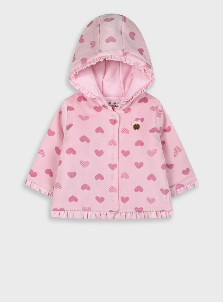 Baby jacket with hood for girls (3 - 18 months) | SUGARPLUM