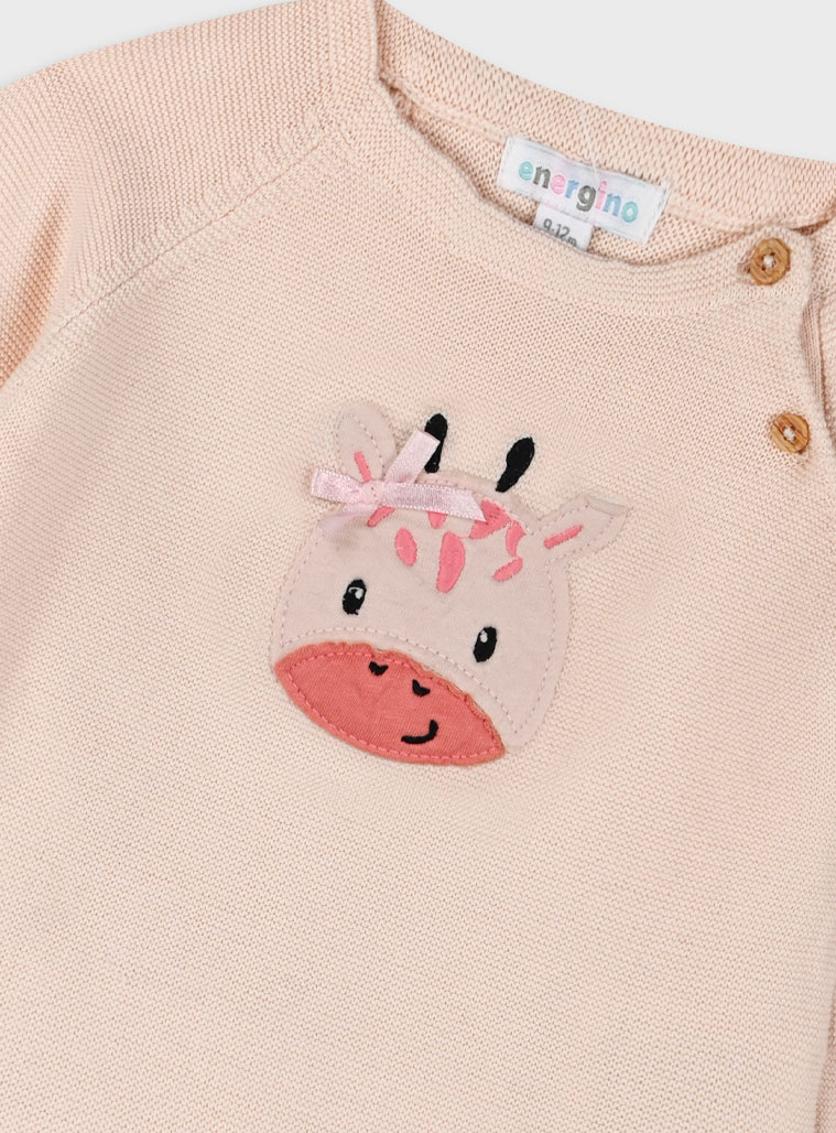 Baby knit set with headband for girls (6 - 24 months) | PEARL PINK Baby knit set with headband for girls (6 - 24 months) | PEARL PINK