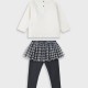Baby set with tulle skirt on the leggings for girls (3 - 24 months) | BLACK