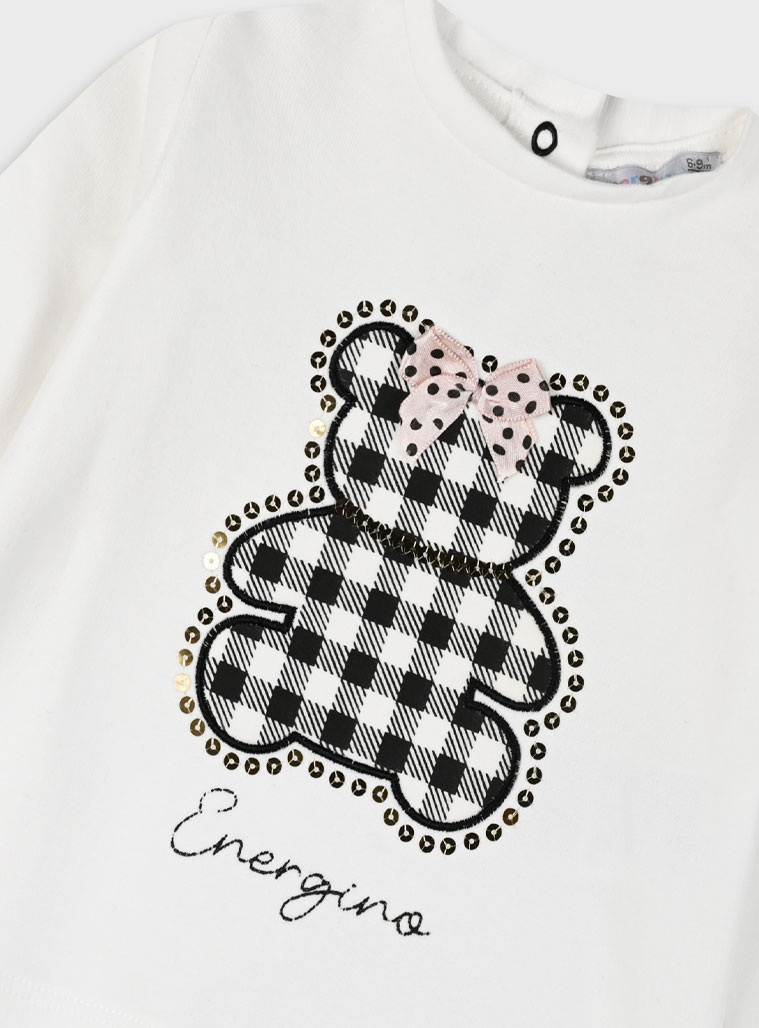 Baby set with tulle skirt on the leggings for girls (3 - 24 months) | BLACK