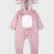 Baby faux fur snow suit for girls (6 - 18 months) | DUSTY PINK