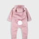 Baby faux fur snow suit for girls (6 - 18 months) | DUSTY PINK