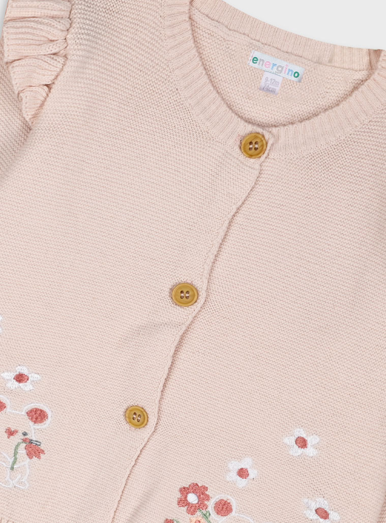 Βρεφική πλεκτή ζακέτα | ΠΟΥΔΡΑ Βρεφική πλεκτή ζακέτα | ΠΟΥΔΡΑ