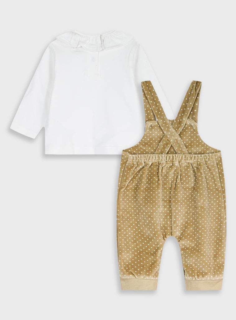 Βρεφικό σετ 2 τεμαχίων μπλούζα με σαλοπέτα | ΜΠΕΖ Βρεφικό σετ 2 τεμαχίων μπλούζα με σαλοπέτα | ΜΠΕΖ