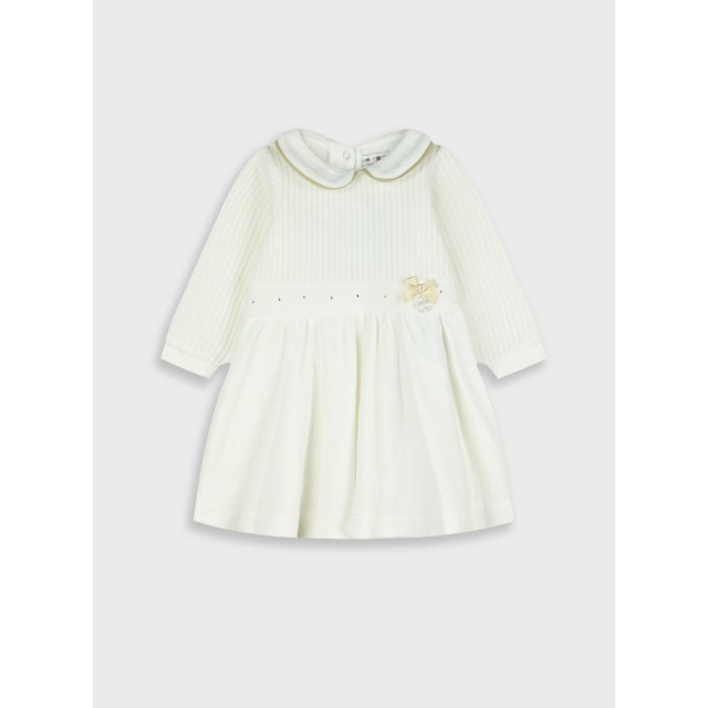 Βρεφικό βελουτέ φόρεμα | ΕΚΡΟΥ