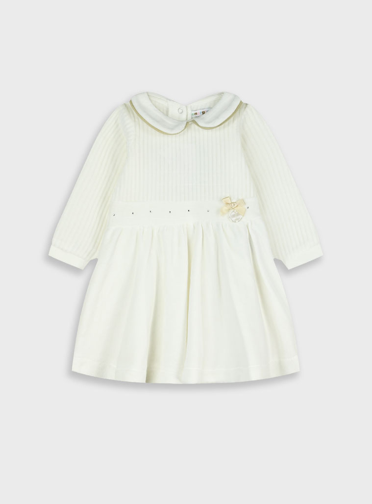 Βρεφικό βελουτέ φόρεμα | ΕΚΡΟΥ