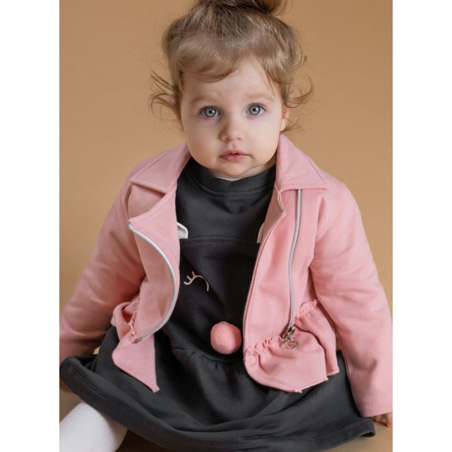 Βρεφικό φούτερ φόρεμα | ΑΝΘΡΑΚΙ