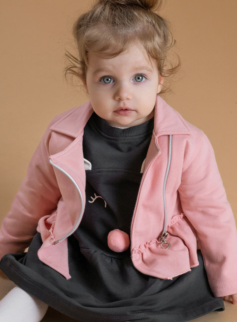 Βρεφικό φούτερ φόρεμα | ΑΝΘΡΑΚΙ