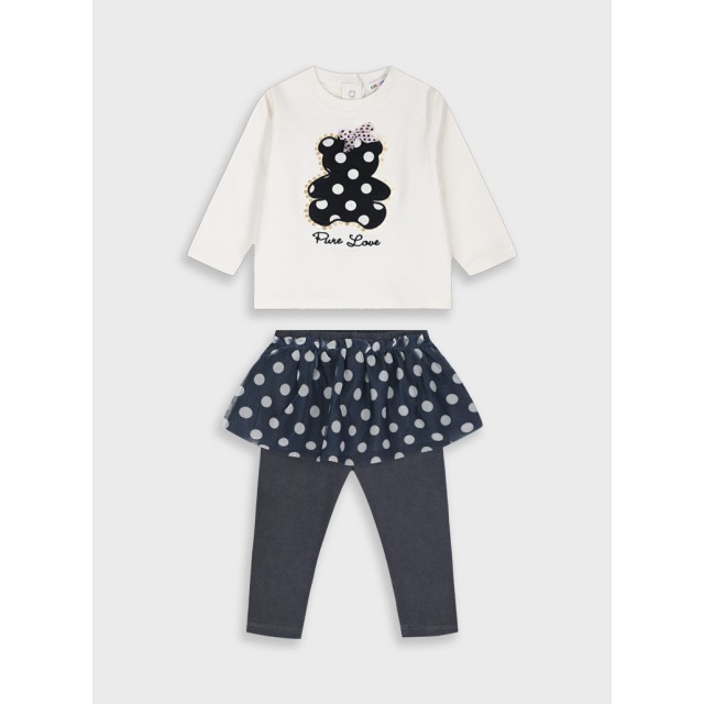 Βρεφικό σετ 2 τεμαχίων μπλούζα με κολάν | ΑΝΘΡΑΚΙ