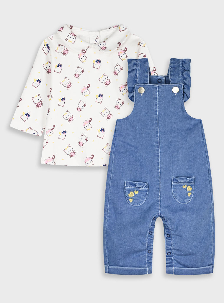 Βρεφικό σετ 2 τεμαχίων μπλούζα με σαλοπέτα | ΜΠΛΕ ΤΖΗΝ Βρεφικό σετ 2 τεμαχίων μπλούζα με σαλοπέτα | ΜΠΛΕ ΤΖΗΝ