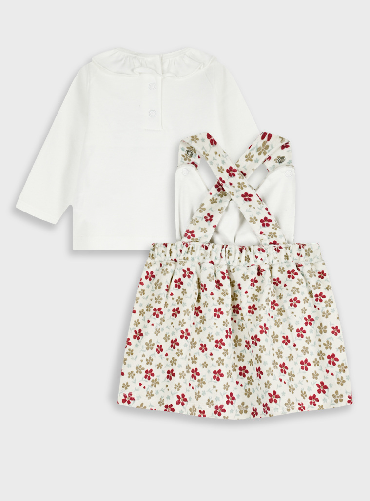 Baby pinafore with shirt | ESTAMPADO ALL OVER