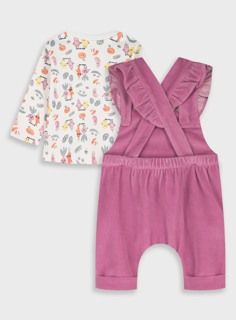 Baby shirt with overalls | Petalo di rosa