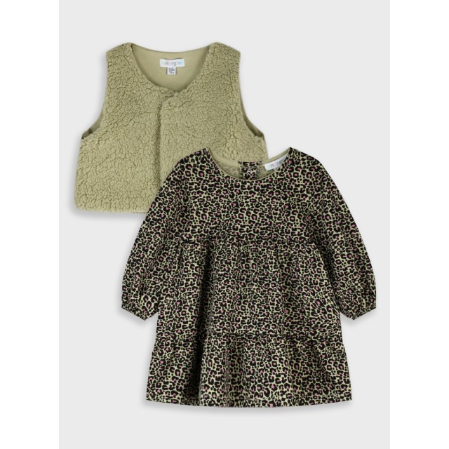 Baby dress with vest | Stampa all over
