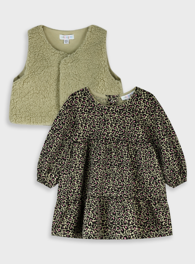 Baby dress with vest | Stampa all over