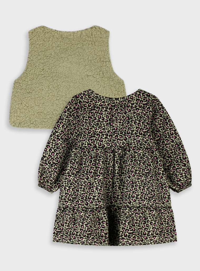 Baby dress with vest | Stampa all over
