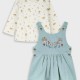 Baby pinafore with shirt | PEANUT