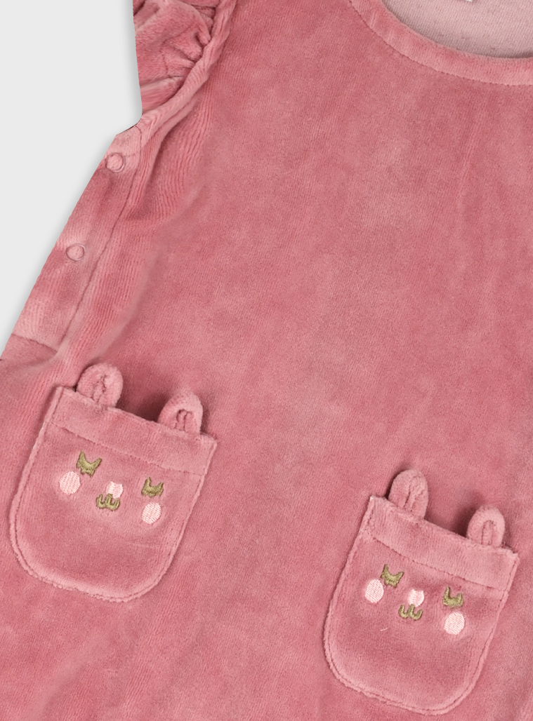 Baby shirt with overalls | ROSE PETAL