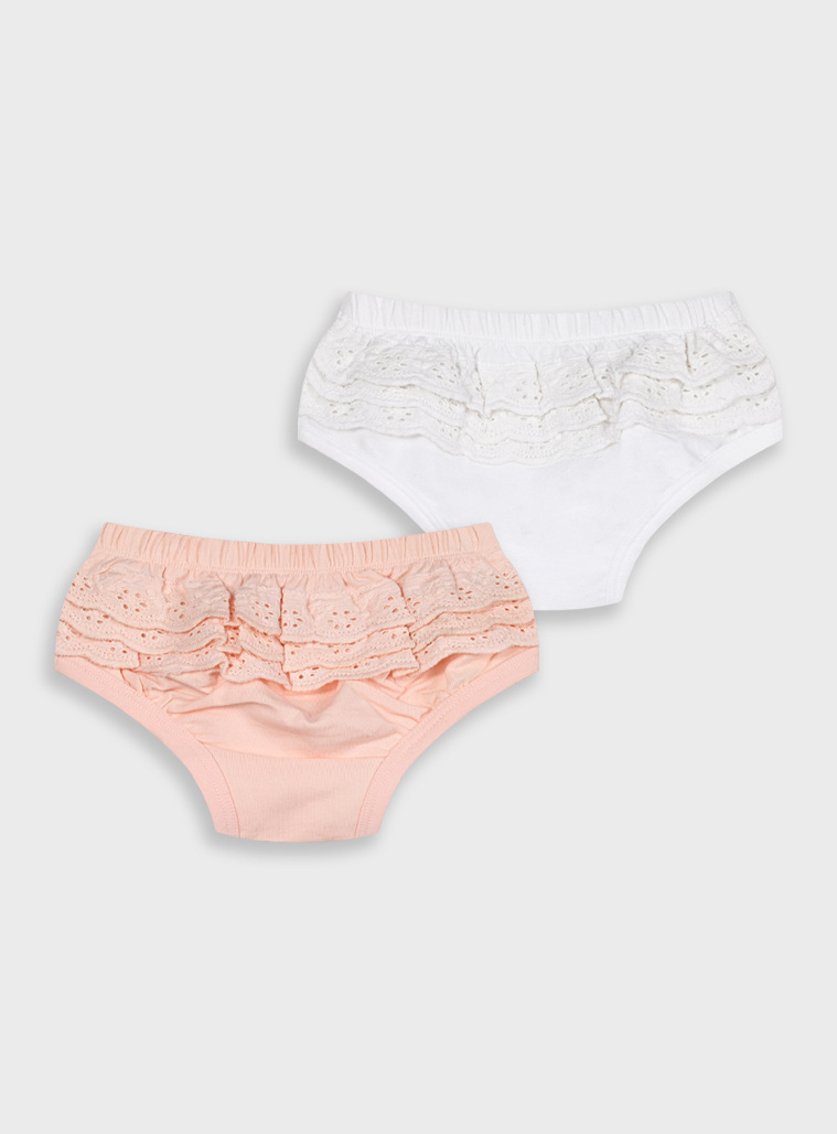 Baby girl΄s 2 piece underwear set (0-18 months) | WHITE