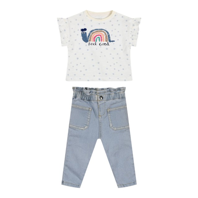 Baby girl΄s 2 piece set (6-24 months) | BLUE DENIM
