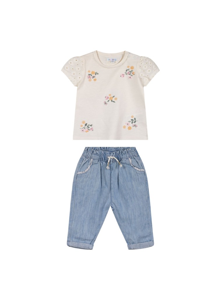Baby girl΄s 2 piece set (6-18 months) | BLUE DENIM