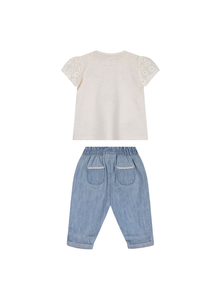Baby girl΄s 2 piece set (6-18 months) | BLUE DENIM