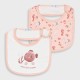 Baby girl΄s 2 piece bib with print (one size) | POWDER