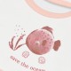 Baby girl΄s 2 piece bib with print (one size) | POWDER