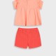 Set t-shirt and shorts for baby girls (0 - 18 months) | CORAL